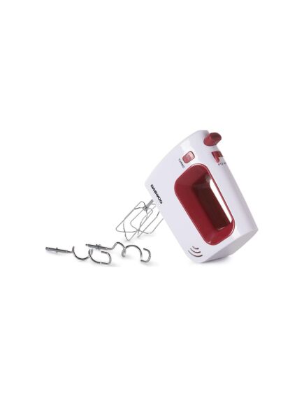 Daewoo Ручной миксер Daewoo DHM 122R, 5 скоростей, функция Turbo, мощность 300W, белый/красный, изображение 2