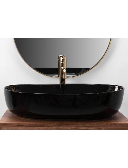 Rea Sanitary Umywalka nablatowa Rea CLEO 61 Black, 4 image