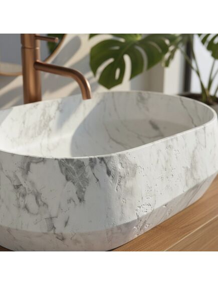 Rea Sanitary Umywalka nablatowa Rea Zoe Dune, 5 image