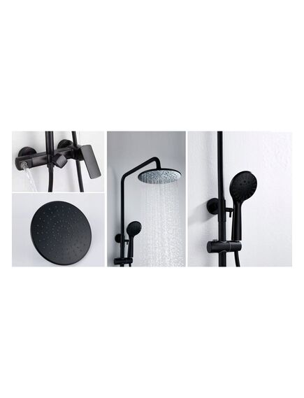 REA Комплект   Roger Черный коврик для душа, изображение 2