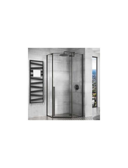 REA DIAMOND BLACK MAT 90X90  Душевая кабина стекло прозрачное, изображение 2