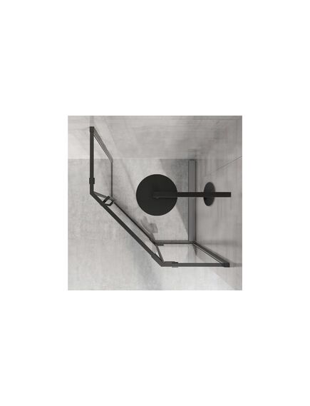 REA DIAMOND BLACK MAT 90X90  Душевая кабина стекло прозрачное, изображение 3