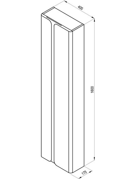RAVAK Augstais skapītis SB Balance 400 white/graphite, 4 image