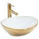 Rea Sanitary Umywalka nablatowa Rea Sofia Gold / White