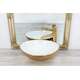 Rea Sanitary Umywalka nablatowa Rea Sofia Gold / White, 3 image