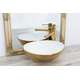 Rea Sanitary Umywalka nablatowa Rea Sofia Gold / White, 4 image