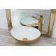 Rea Sanitary Umywalka nablatowa Rea Sofia Gold / White, 5 image