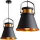 TooLight Griestu lampa ASTI C Melns / Zelts