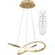 TooLight Moderna LED riņķveida piekarināmā griestu lampa + tālvadības pults APP390-CP Gold