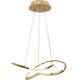 TooLight Moderna LED riņķveida piekarināmā griestu lampa + tālvadības pults APP390-CP Gold, 2 image
