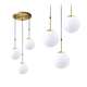 TooLight Piekarināma lampa Golden Glass Milky Ball APP656-3CPR