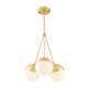 TooLight Piekārta lampa Golden Glass Milky Ball APP688-3CP, 2 image
