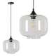 Toolight LAMPA SUFITOWA WISZĄCA SZKLANA APP312-1CP LOFT