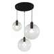 Toolight Lampa sufitowa wisząca szklana Lassi Black 20+25+30 cm APP309-3C