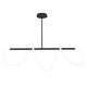 TooLight APP856-CP Long Black LED griestu lampa