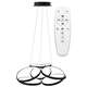 TooLight Moderna LED griestu lampa + PILOT APP793-CP BLACK FLAT