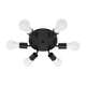 TooLight Griestu lampa Plafond 6-Arm Metal Black APP709-6C, 3 image