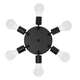 TooLight Griestu lampa Plafond 6-Arm Metal Black APP709-6C, 4 image