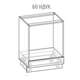 GAMMA 60 cm 60H DUH Virtuves skapis bez virsmas