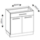 GRETA 80 cm 80HD1S Virtuves skapis, 3 image