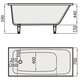 SPN KLASSIKA 160x70 Klasiska, taisna akmens masas vanna, 2 image