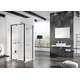 RAVAK Shower fixed wall PPS-90 black+glass Transparent