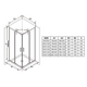 RAVAK Shower corner BLSRV2K-90 bright alu+glass Transparent, изображение 2