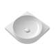 Washbasin Yard 450 C ceramic white, 3 image