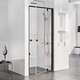 RAVAK Shower door PDOP1-90 black+glass Transparent