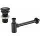 Круглый сифон для раковины Mexen с керамическим замком, с переливом, античный черный - 7992050-79
