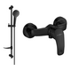 Mexen Fabia DF05 dušas maisītājs ar dušas komplektu, melns - 74654DF05-70