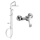 Mexen Erik   dušas komplekts ar lietus dušu un jaucējkrānu Fabia, hroms - 746540205-00