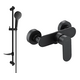 Mexen Milo DF05 dušas maisītājs ar dušas komplektu, melns - 7134R05-70