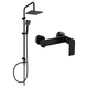 Mexen Tord   dušas komplekts ar lietus dušu un krānu Zero, melns - 71140200-70