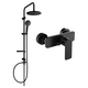 Душевой набор Mexen Erik с тропическим душем и смесителем Lynx Shower, черный - 745940205-70