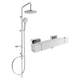 Mexen Carl   dušas komplekts ar lietus dušu un Cube termostata dušas maisītāju, hroms - 77200240-00
