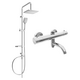 Набор для ванны/душа Mexen Sven с тропическим душем и термостатическим смесителем для ванны/душа Kai, хром - 77900262-00