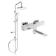 Mexen Erik vannas / dušas komplekts ar lietus dušu un termostata vannas / dušas maisītāju Cube, hroms - 77910205-00