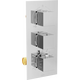 Mexen Cube 3 virzienu termostatiskais vannas-dušas maisītājs, hroms - 77503-00