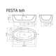 VISPOOL  FESTA 2040 Vanna 204 x 110 ar paneli un sifonu, 2 image