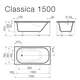 VISPOOL CLASSICA Vanna 150x75, balta, 2 image