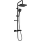 Душевой набор Mexen KX33 с тропическим душем и смесителем-термостатом, черный - 771503391-70