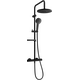 Душевой набор Mexen KX05 с тропическим душем и смесителем-термостатом, черный - 771500591-70