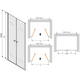 Складная душевая дверь Mexen Texas 100 см, прозрачная, хром - 880-100-000-01-00, изображение 3