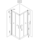 Квадратная душевая кабина Mexen Rio 70 x 70 см, прозрачная/в полоску, хром + душевой поддон Flat, белый - 860-070-070-01-20-4010, изображение 5