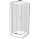 Квадратная душевая кабина Mexen Rio 70 x 70 см, мороз, хром + душевой поддон Rio, белый - 860-070-070-01-30-4510