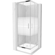Квадратная душевая кабина Mexen Rio 70 x 70 см, полосы, хром + душевой поддон Rio, белый - 860-070-070-01-20-4510