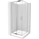 Квадратная душевая кабина Mexen Rio 80 x 80 см, прозрачная, хром + душевой поддон Rio, белый - 860-080-080-01-00-4510
