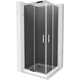 Квадратная душевая кабина Mexen Rio 90 x 90 см, графит, хром + душевой поддон Flat, белый - 860-090-090-01-40-4010