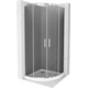 Полукруглая душевая кабина Mexen Rio 90 x 90 см, графит, хром + душевой поддон Flat, белый - 863-090-090-01-40-4110